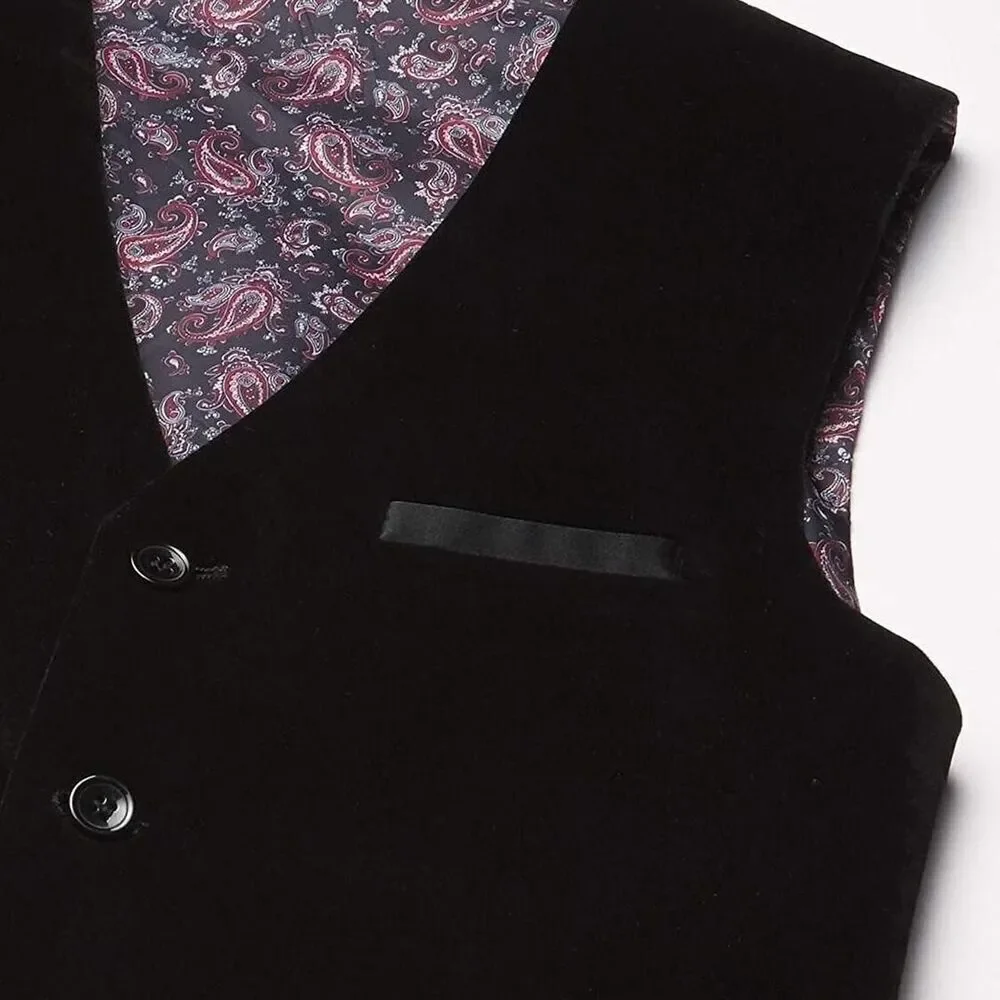 Isaac Mizrahi Boys' Slim Fit 3 Piece Velvet Suit formal holidays size 18 NWT